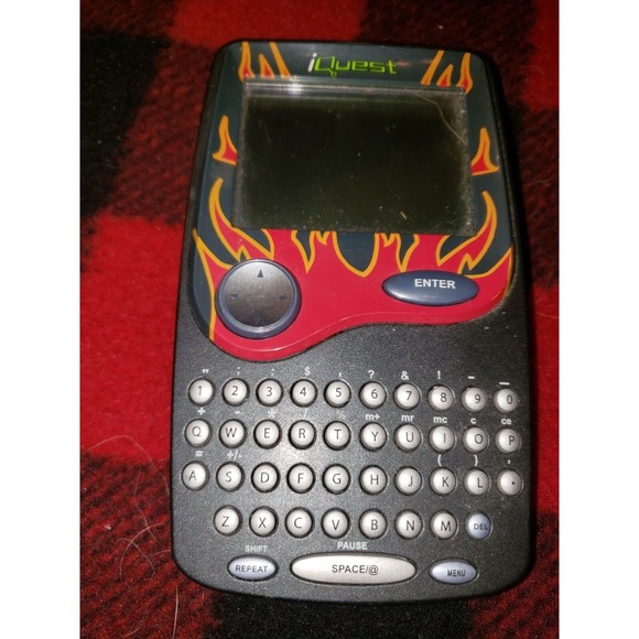 Leap Frog iQuest Handheld System Console Only Red/Black FLAMES pre-owned - Picture 4 of 4